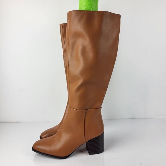 Nordstrom Rack Virginia Tall Boot Block heel Brown Size 6.5 M - Picture 3 of 15